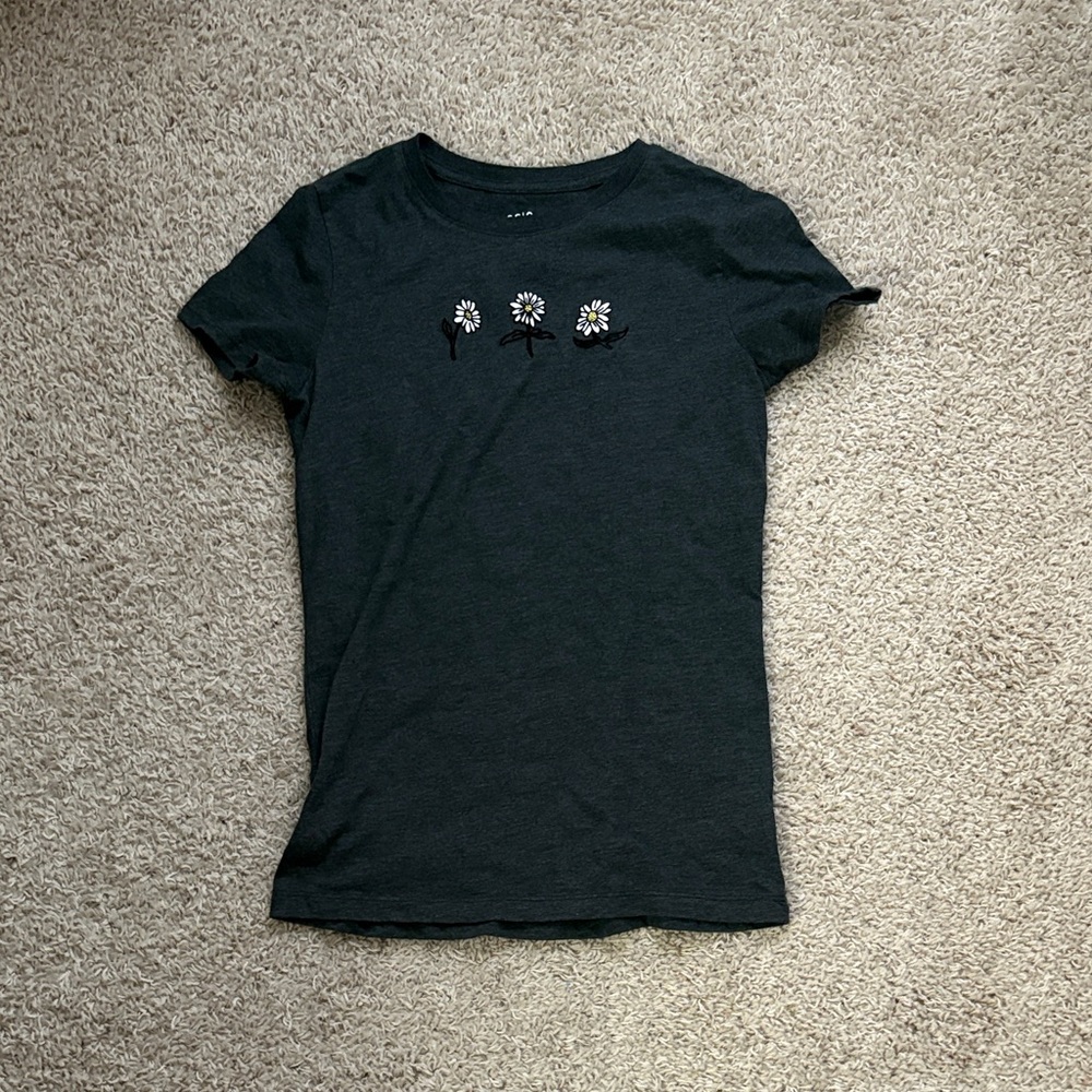 Aeropostale Classic Crew Charcoal Tee